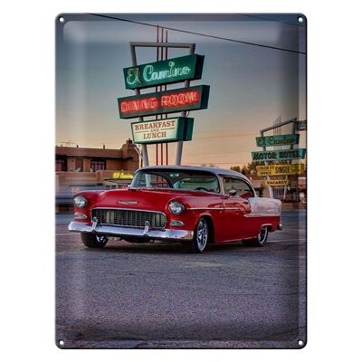 Blechschild Auto 30x40cm Oldtimer El Camino breakfast lunch