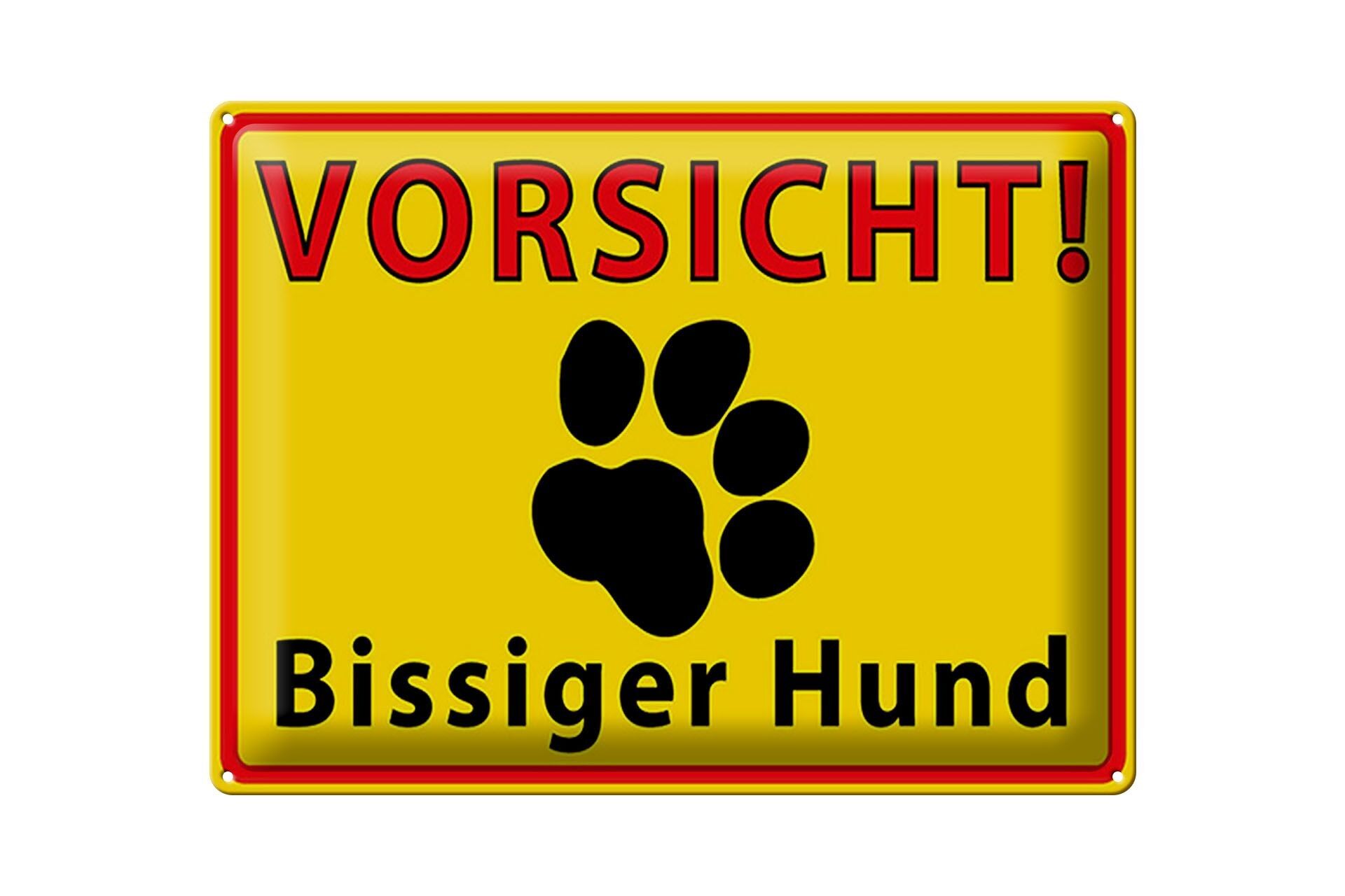 Targa in metallo Animali 40x30 cm Attenti al cane stronzo