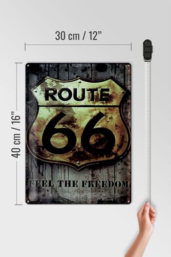 Plaque en tôle rétro 30x40cm route 66, sens la liberté 4