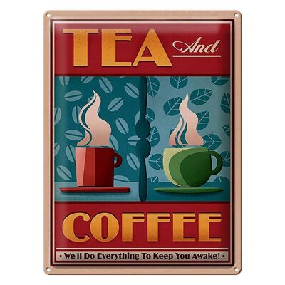 Targa in metallo Drink 30x40 cm Tè e caffè Tè e caffè