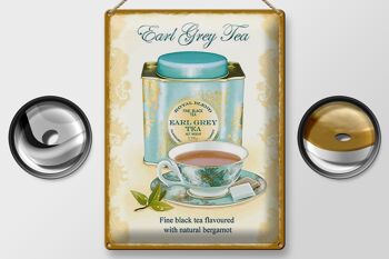 Plaque en tôle thé 30x40cm Thé Earl Grey thé noir bergamote 2