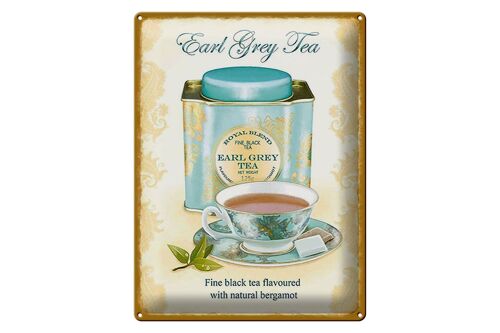 Blechschild Tee 30x40cm Earl grey Tea black tea bergamot