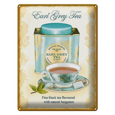 Tin sign tea 30x40cm Earl grey Tea black tea bergamot