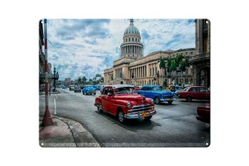 Plaque en tôle voiture 40x30cm voiture vintage Cuba Havane cadeau 1