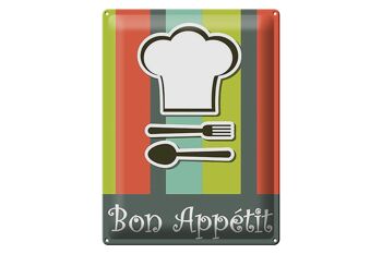 Plaque en tôle alimentaire 30x40cm bon appétit restaurant 1