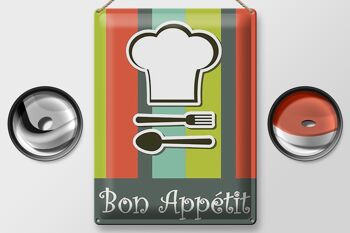 Plaque en tôle alimentaire 30x40cm bon appétit restaurant 2