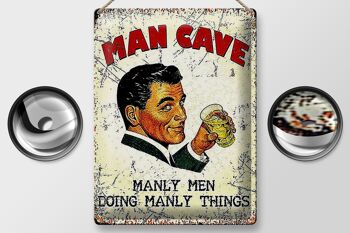 Signe en étain rétro 30x40cm, grotte pour homme, hommes virils, choses viriles 2