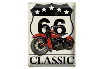 Plaque en tôle rétro 30x40cm moto classique 66 5 étoiles 1