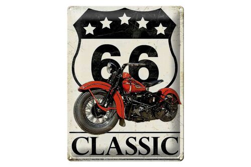 Blechschild Retro 30x40cm Motorrad classic 66 5 Sterne
