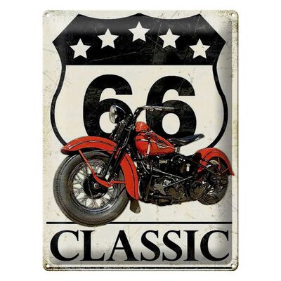 Blechschild Retro 30x40cm Motorrad classic 66 5 Sterne