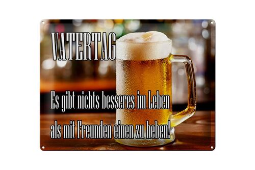 Blechschild Spruch 30x40cm Vatertag nichts besseres Bier