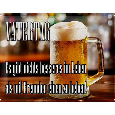 Blechschild Spruch 30x40cm Vatertag nichts besseres Bier