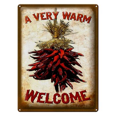 Metal sign Essen 30x40cm a very warm welcome Chili
