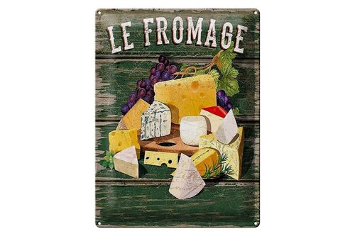 Blechschild Essen 30x40cm Le Fromage Käse Sorten Cheese