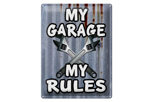 Blechschild Vintage 30x40cm my Garage my rules