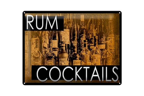 Blechschild 40x30cm Rum Cocktails