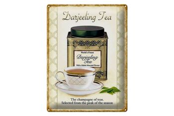 Plaque en tôle thé 30x40cm Darjeeling Tea champagne des thés 1