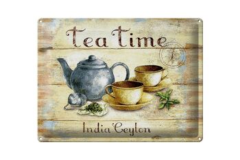 Théière en tôle 40x30cm Tea Time India Ceylan 1