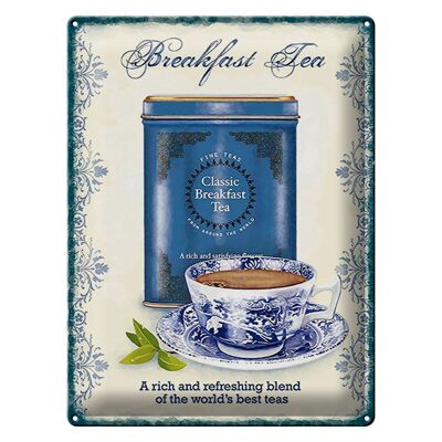 Targa in metallo Tea 30x40 cm Classic Breakfast Tea migliori tè