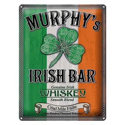 Plaque en tôle 30x40cm Murphy's Irish Bar Whiskey