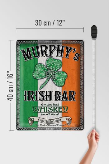 Plaque en tôle 30x40cm Murphy's Irish Bar Whiskey 4
