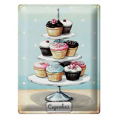 Tin sign sweets 30x40cm cupcakes small cakes