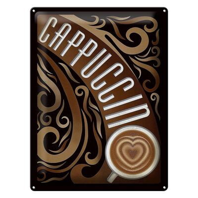 Blechschild Spruch 30x40cm Cappuccino Kaffee