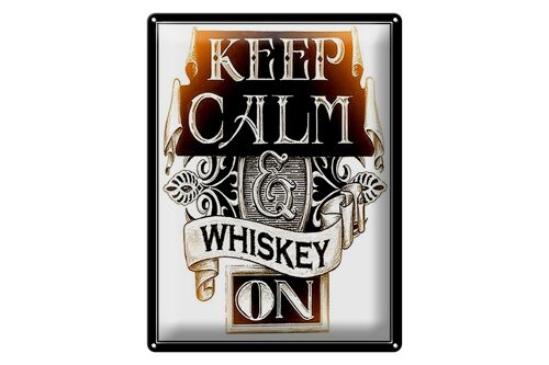 Blechschild Spruch 30x40cm Keep Calm Whiskey on