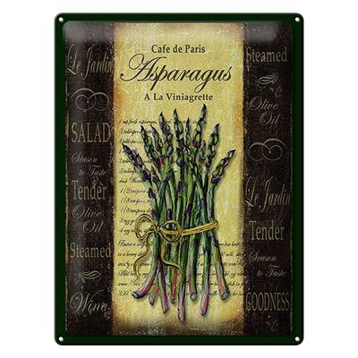 Blechschild Spruch 30x40cm Cafe de Paris Asparagus Spargel