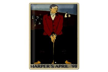 Plaque en tôle Golf 30x40cm Harper's April 98 1