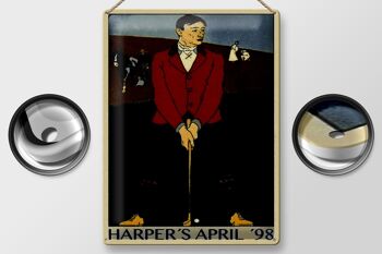 Plaque en tôle Golf 30x40cm Harper's April 98 2