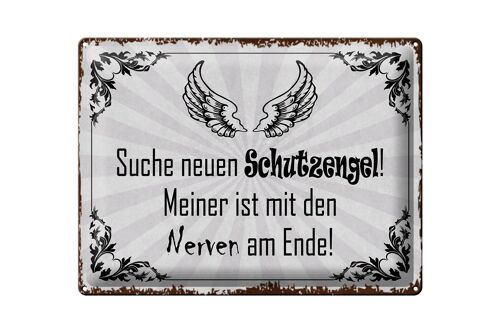 Blechschild Spruch 40x30cm suche neuen Schutzengel