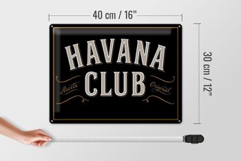 Plaque en tôle disant 40x30cm Havana Club 4