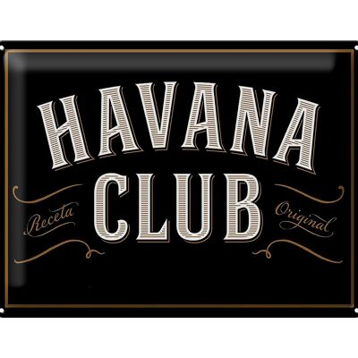 Targa in metallo con scritta Havana Club 40x30 cm