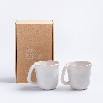 My Favourite Nature Shape Rose Clair 360 ml - Ensemble de 2 tasses à billes