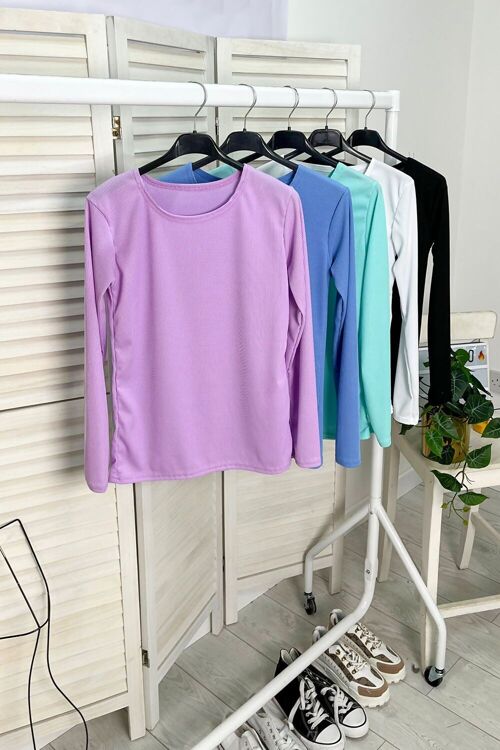 JOB LOT BASIC RIBBED TOP T001-JOBLOT