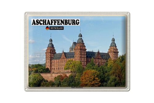 Blechschild Städte Aschaffenburg Schloss Johannesburg 40x30cm
