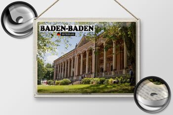 Plaque en tôle Villes Baden-Baden Lichtentaler-Allee 40x30cm 2