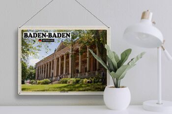 Plaque en tôle Villes Baden-Baden Lichtentaler-Allee 40x30cm 3