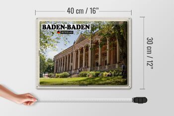 Plaque en tôle Villes Baden-Baden Lichtentaler-Allee 40x30cm 4