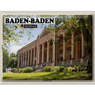 Targa in metallo città Baden-Baden Lichtentaler-Allee 40x30 cm