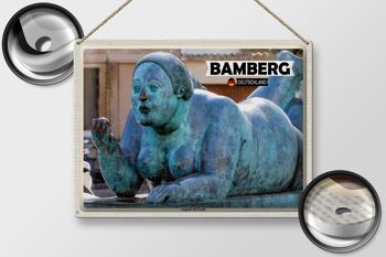 Plaque en tôle Villes de Bamberg couchées avec des fruits 40x30cm 2