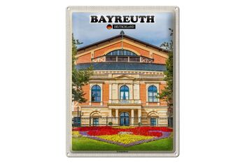Plaque en tôle Villes Salle des fêtes de Bayreuth 40x30cm 1