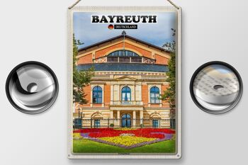 Plaque en tôle Villes Salle des fêtes de Bayreuth 40x30cm 2