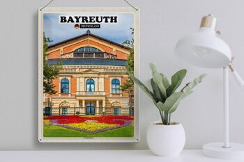 Plaque en tôle Villes Salle des fêtes de Bayreuth 40x30cm 3
