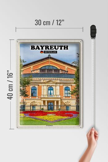 Plaque en tôle Villes Salle des fêtes de Bayreuth 40x30cm 4