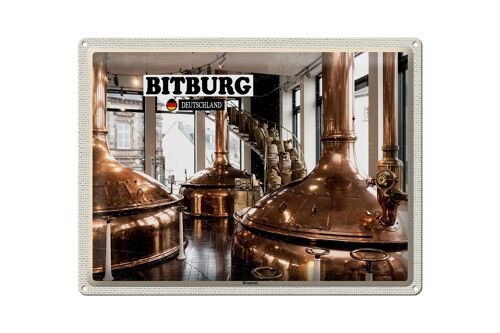 Blechschild Städte Bitburg Brauerei Traditionell 40x30cm
