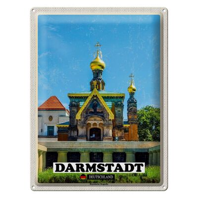 Blechschild Städte Darmstadt Russische Kapelle 30x40cm