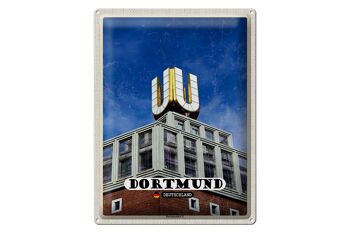 Plaque en tôle villes Dortmund Dortmunder U 30x40cm 1