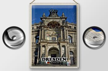 Plaque en tôle villes Dresde Zwinger architecture 30x40cm 2